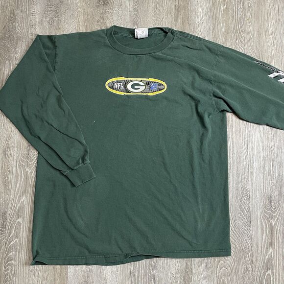 NFL Other - Green Bay Packers Football Shirt Adult Large Green Faded Long Sleeve Tee NFL